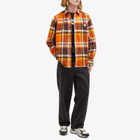 A Bathing Ape Men's Checked Overshirt in Orange