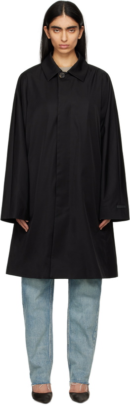 Photo: Fear of God Black Nylon Wool Car Coat
