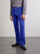 Versace - Straight-Leg Logo-Appliquéd Jeans - Blue