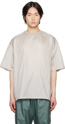 AMOMENTO Taupe Glossy T-Shirt