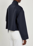 Emporio Armani Wool and Cashmere-blend Jacket Blue