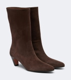 Aquazzura Slouchy 50 suede ankle boots
