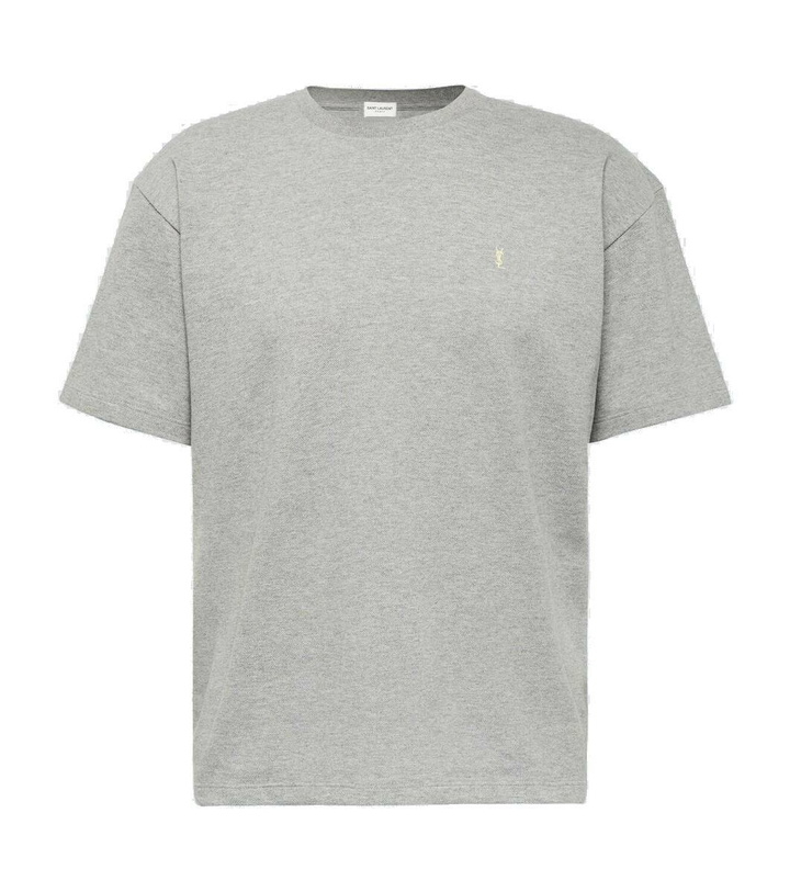 Photo: Saint Laurent Cassandre cotton-blend piqué T-shirt