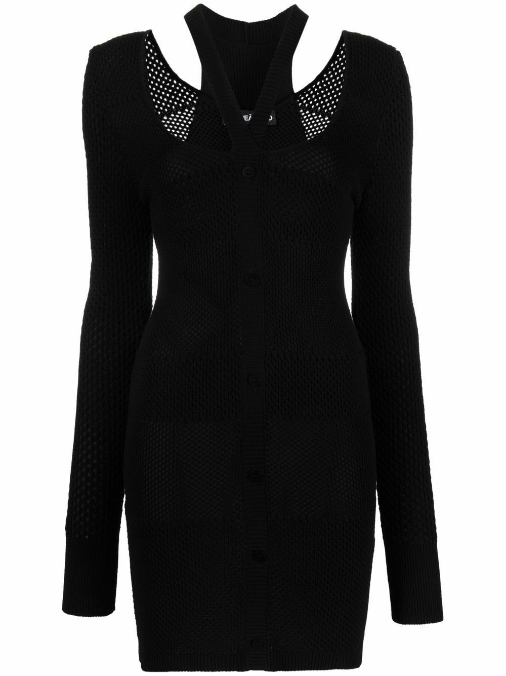 ANDREADAMO - Knitted Long Sleeve Short Dress ANDREADAMO
