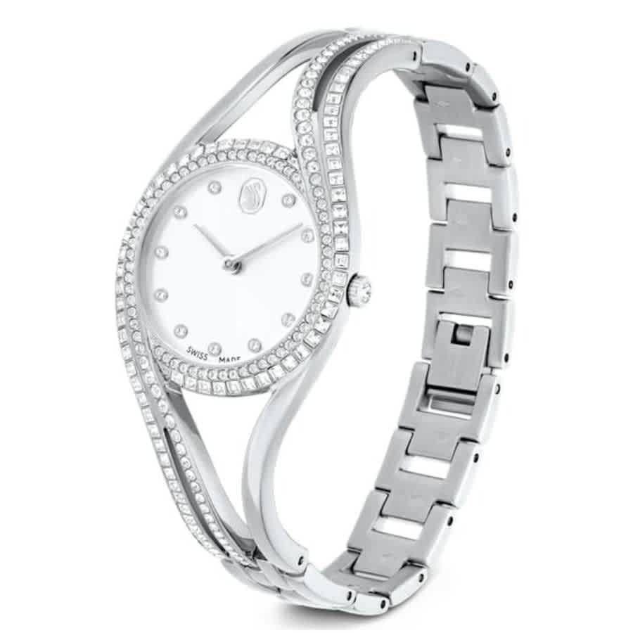 Swarovski Hyperbola Quartz Crystal White Dial Ladies Watch 5689432