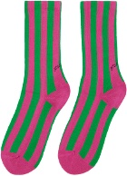 SOCKSSS Two-Pack Pink & Green Socks