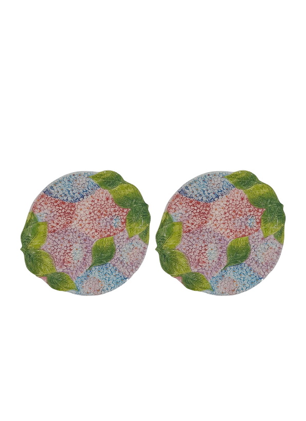Photo: Les-Ottomans Set Of Two Ortensie Dinner Plates