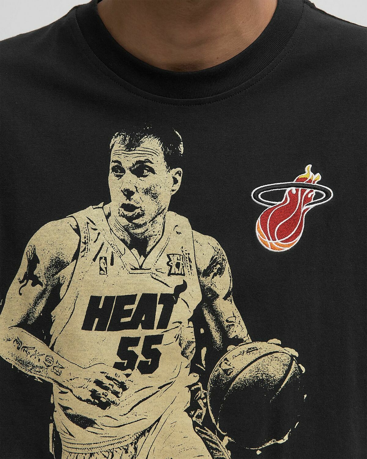 Mitchell & Ness NBA BLOCKBUSTER SS PLAYER TEE VINTAGE LOGO MIAMI HEAT JASON WILLIAMS Black Mens Shortsleefe