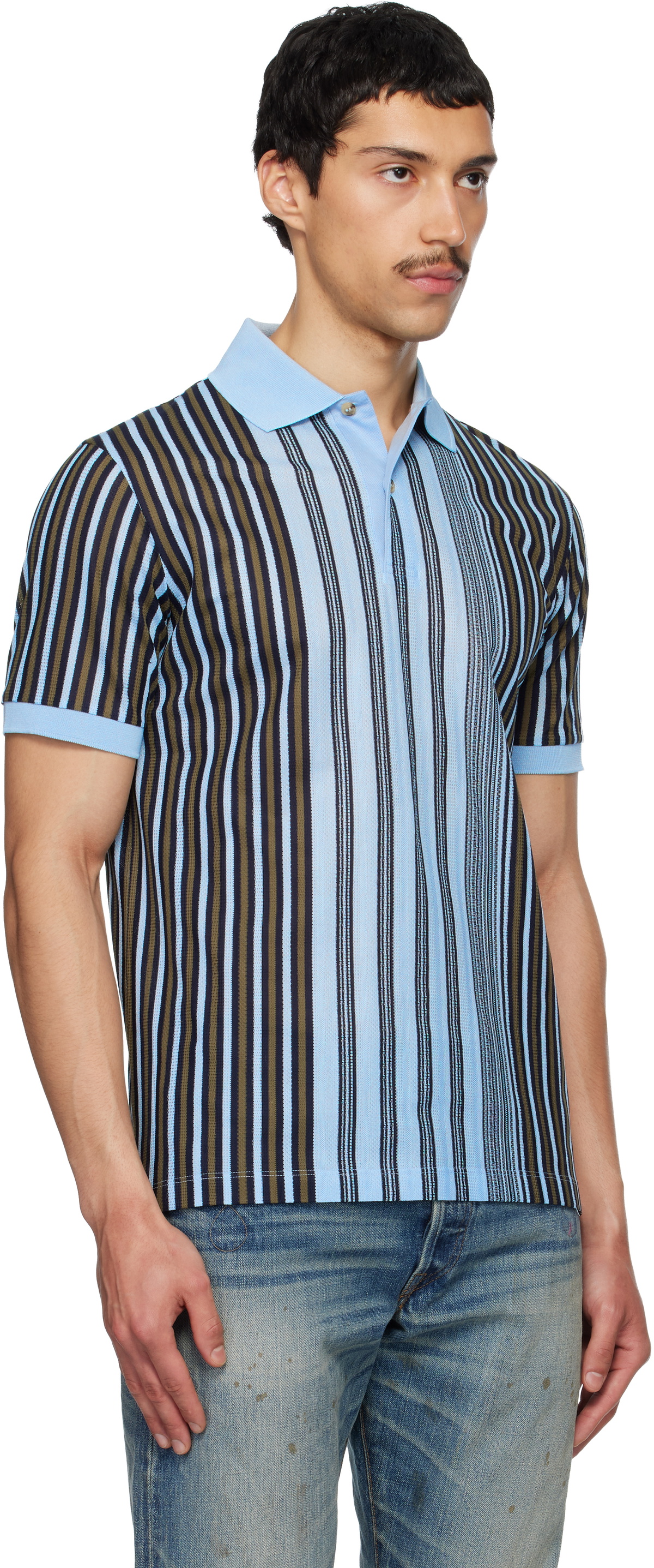 Paul Smith Blue Deck Stripe Polo