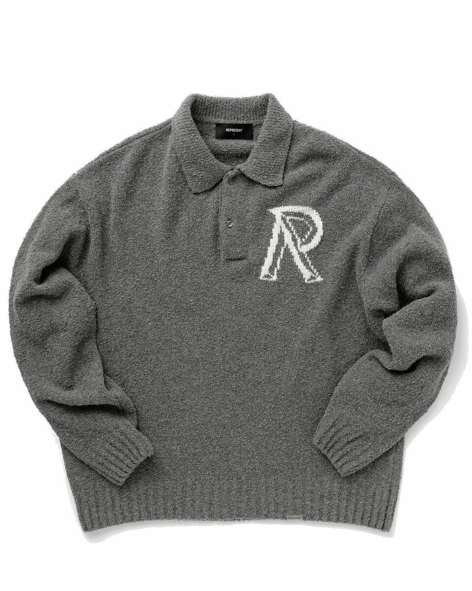 Photo: Represent Initial Boucle Polo Grey - Mens - Pullovers