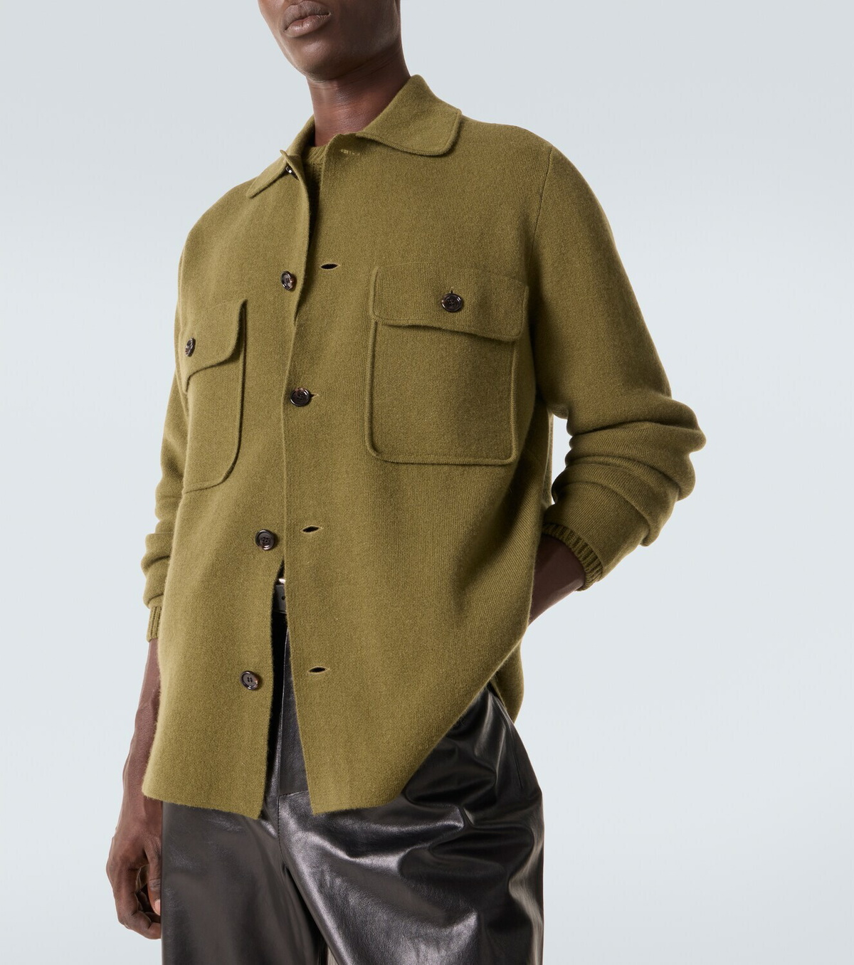 Allude Wool and cashmere overshirt