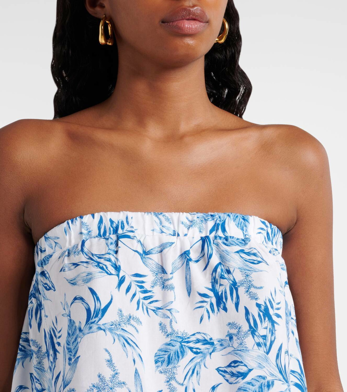 Melissa Odabash Naomi strapless cotton jumpsuit