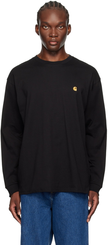 Photo: Carhartt Work In Progress Black Chase Long Sleeve T-Shirt