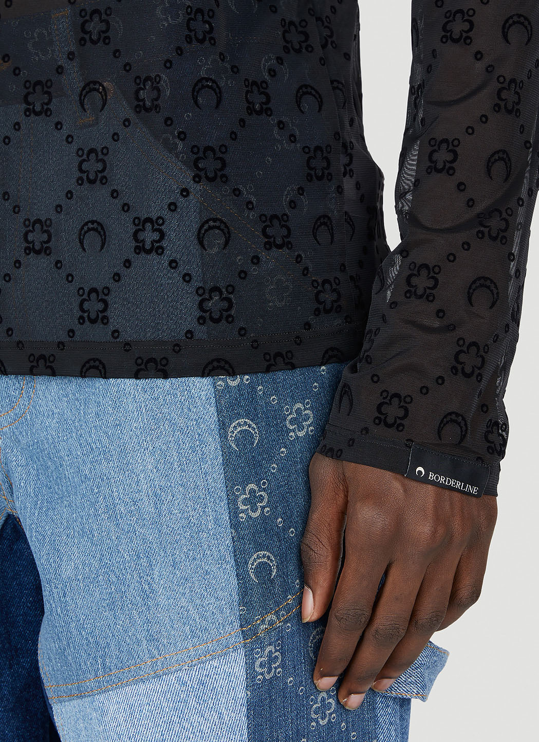 Marine Serre Flocked Mesh Top