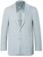 Canali - Unstructured Linen and Wool-Blend Suit Jacket - Blue