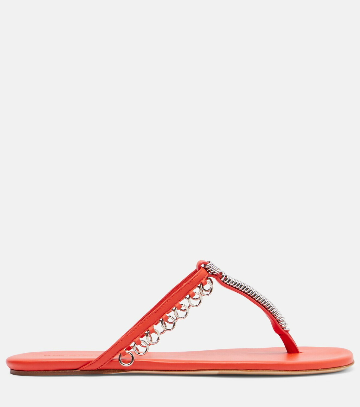 Christopher Esber Pierced embellished leather thong sandals