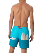 MC2 Saint Barth Man Mid-length Gustavia Swim-shorts With Capri Placed Print