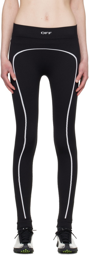 Photo: Off-White Black 'OFF' Stamp Seamless Leggings