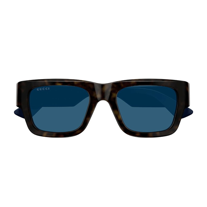 Photo: Gucci Eyewear Gucci Gg1668s Linea Lettering 002 Havana Red Blue Sunglasses