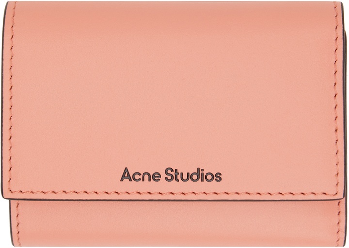 Photo: Acne Studios Pink Trifold Leather Wallet