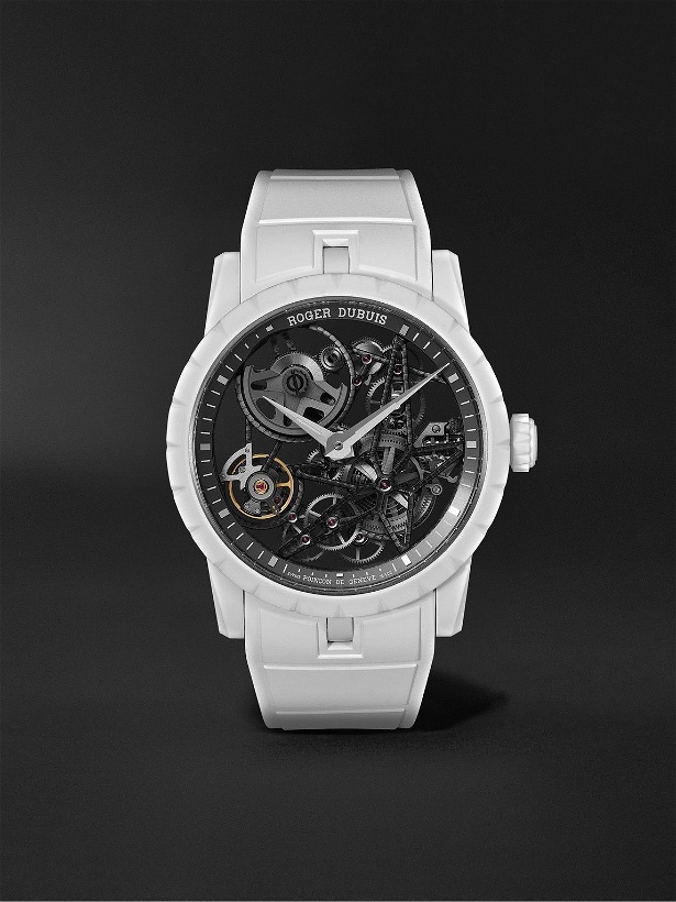 Photo: Roger Dubuis - Excalibur Twofold Automatic Skeleton 42mm MCF Carbon, Titanium and Rubber Watch, Ref. No. DBEX0949