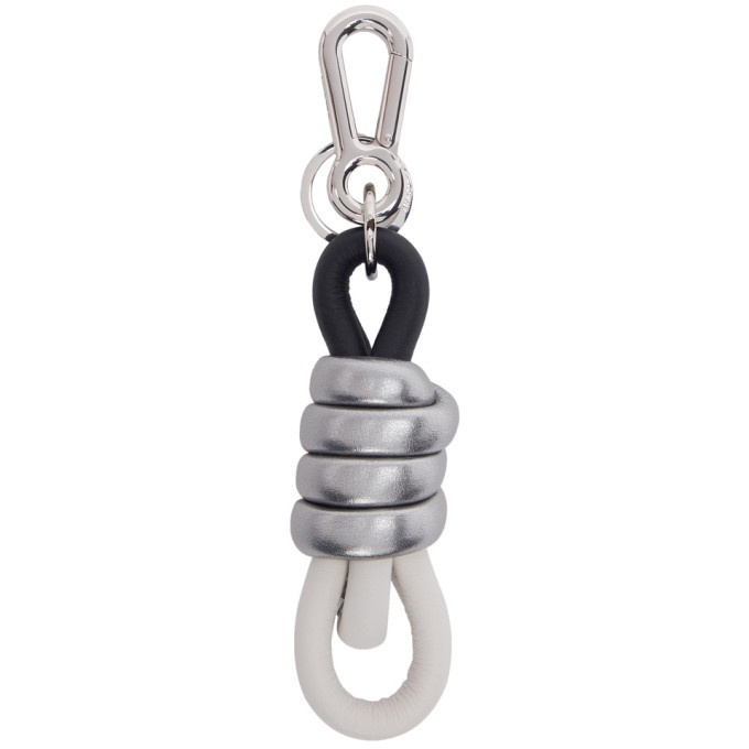 Photo: Loewe Silver and White Knot Charm Keychain