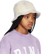 ANINE BING Off-White & Purple Cami Bucket Hat