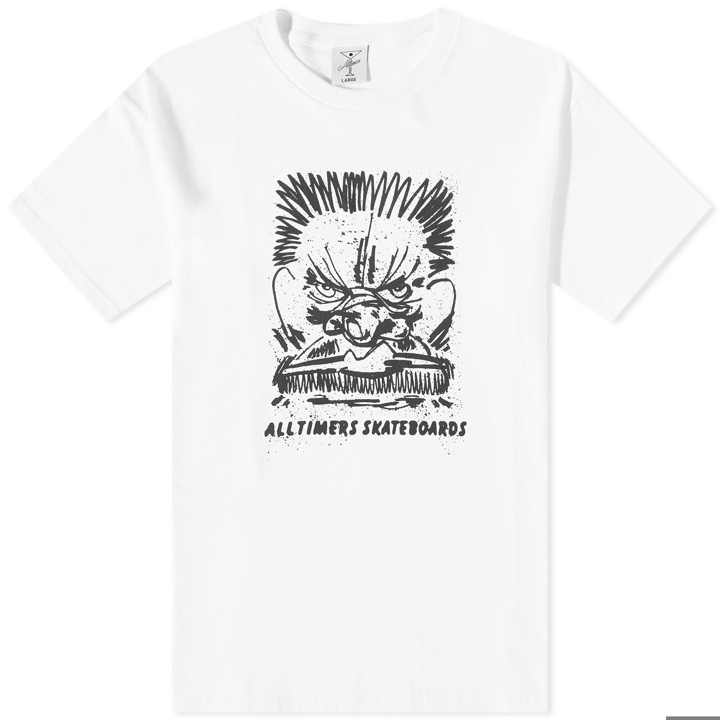 Photo: Alltimers Men's Smushed Face T-Shirt in White