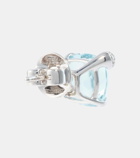 Bucherer Fine Jewellery Peekaboo 18kt white gold earrings with aquamarine and diamonds