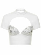 AREA - Embellished Mussel Cup T-shirt