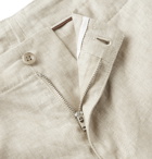 Loro Piana - Slim-Fit Linen Drawstring Shorts - Neutrals