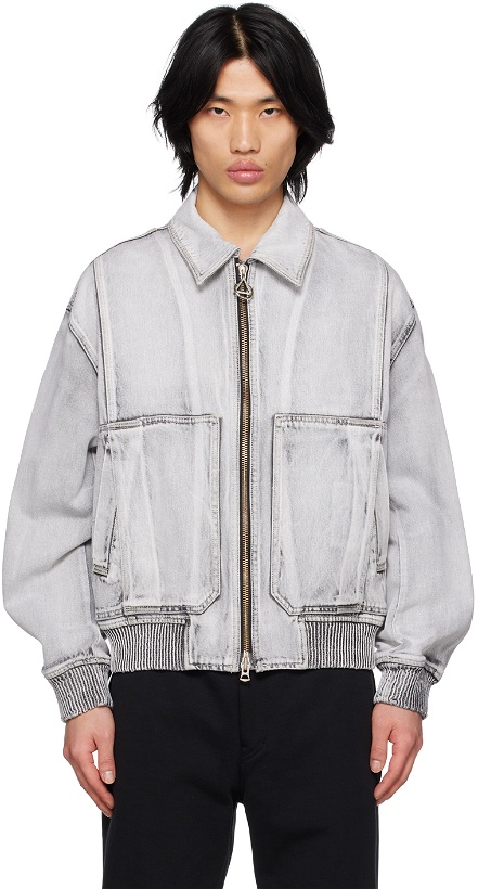 Photo: Solid Homme Gray Faded Denim Jacket