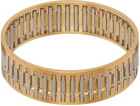 IN GOLD WE TRUST PARIS Gold & Silver Needle Cage Cuff Bracelet