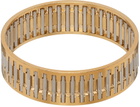 IN GOLD WE TRUST PARIS Gold & Silver Needle Cage Cuff Bracelet