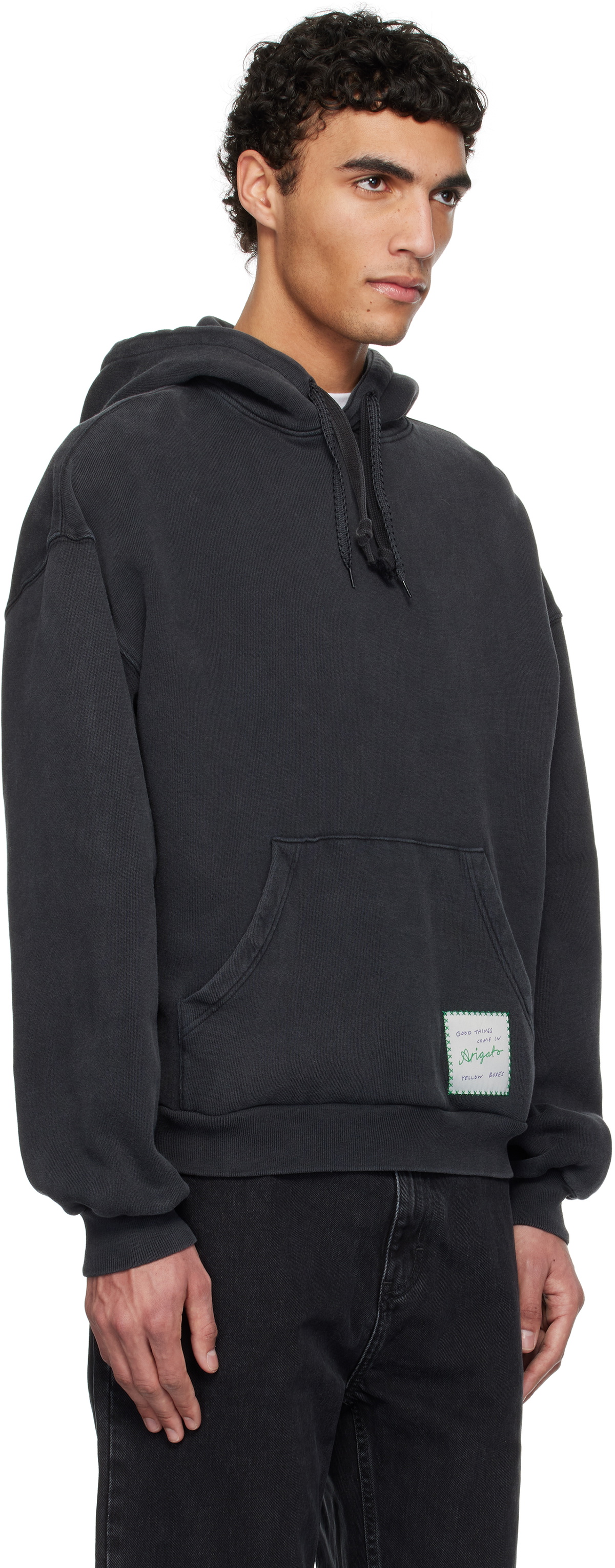 Axel Arigato Black Patch Washed Hoodie