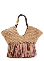 Zimmermann Goldentime Small Fringed Raffia Tote bag - Natural - One Size
