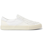 AMIRI - Skel Toe Leather-Appliquéd Corduroy and Canvas Slip-On Sneakers - Neutrals