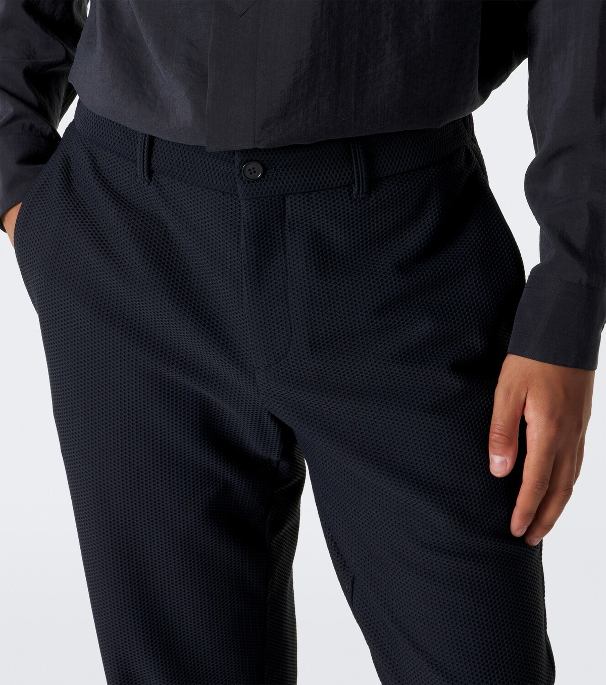 Giorgio Armani Waffle-knit straight pants