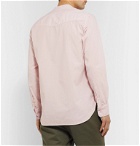 Officine Generale - Gaspard Slim-Fit Grandad-Collar Pigment-Dyed Cotton-Blend Seersucker Shirt - Pink