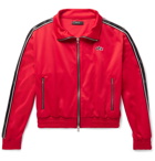AMIRI - Leather-Trimmed Tech-Jersey Track Jacket - Men - Red