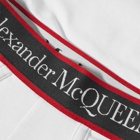 Alexander McQueen Men's Logo Taped Boxer Brief in White/Red