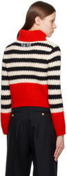 Gucci Red GG Stripe Turtleneck