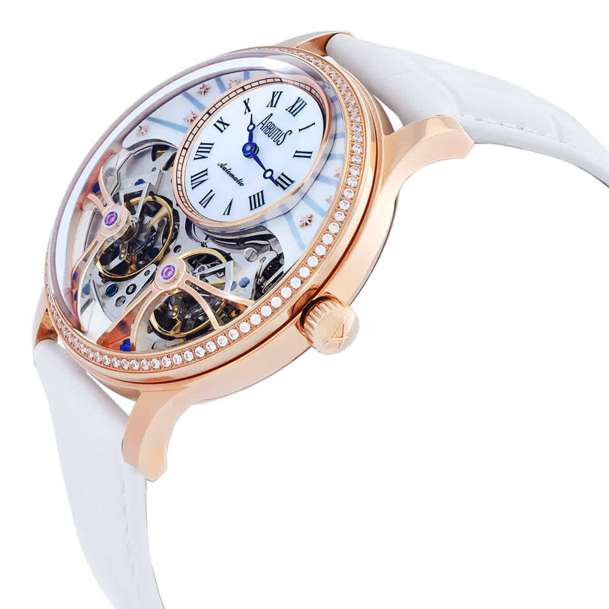 Arbutus Broadway Automatic White Dial Ladies Watch AR1903RMW