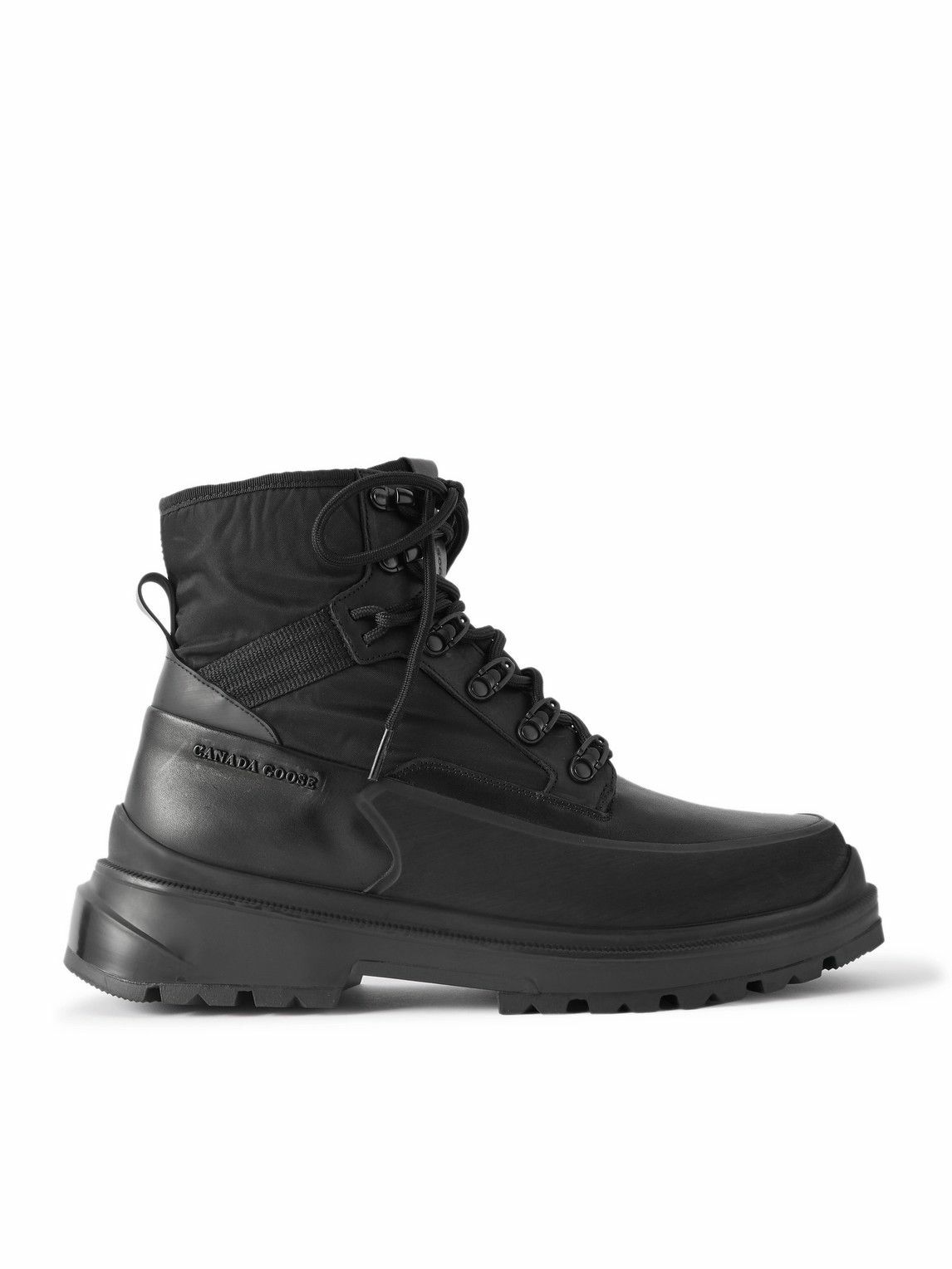 Canada Goose - Keystone Rubber-Trimmed Leather and Twill Boots - Black