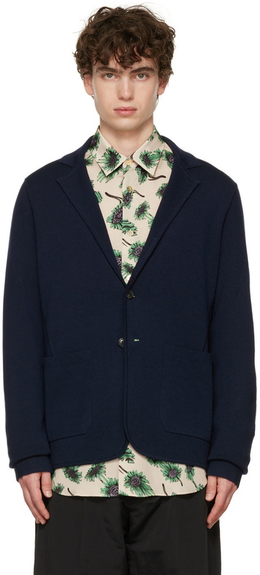 Photo: Paul Smith Navy Cardigan Blazer