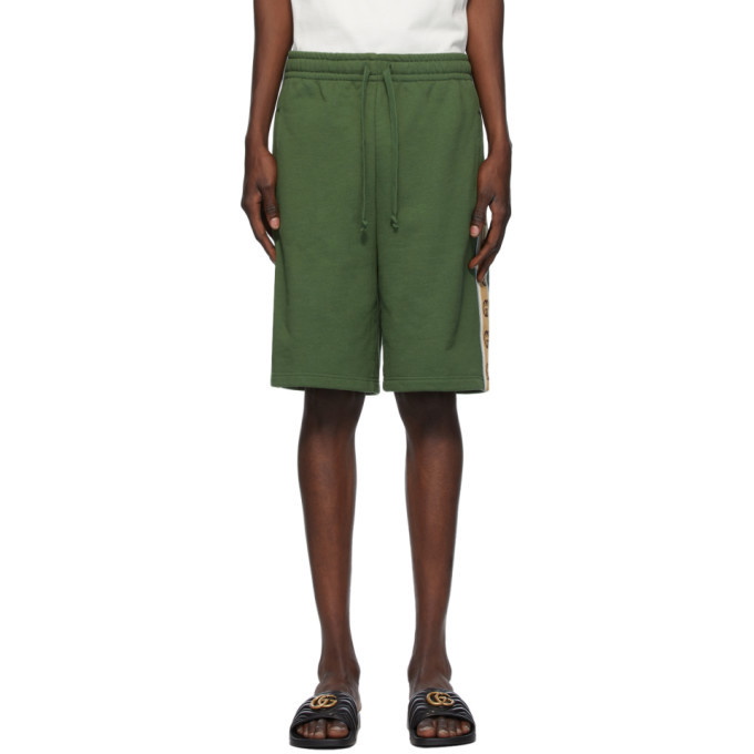 Photo: Gucci Green Cotton Jersey Shorts