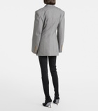 Balmain Draped virgin wool blazer dress