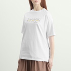 Damson Madder Women's Sundried Washing Line Boyfriend T-Shirt in Off White