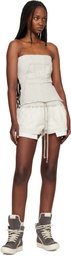 Rick Owens DRKSHDW Off-White Temple Bustier Denim Top