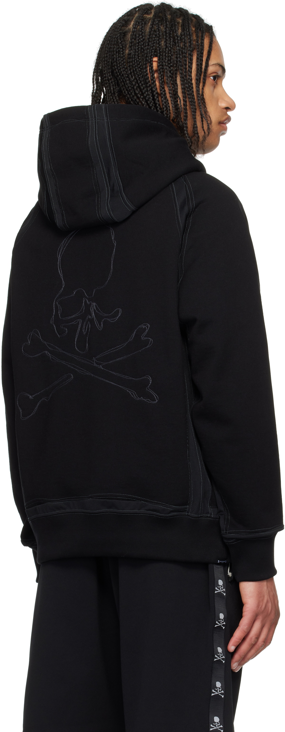 mastermind JAPAN Black Regular Fit Stitchwork Hoodie
